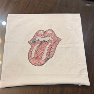 Rolling Stones Lips Graphic Pillow Cover